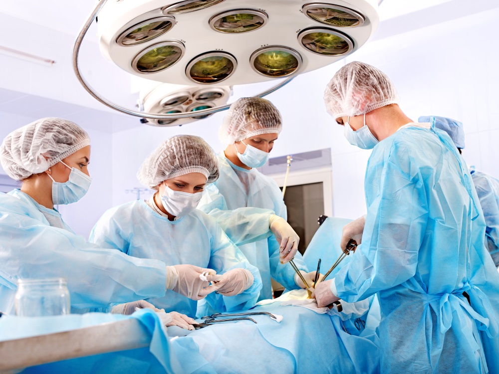Surgeon at work in operating room
