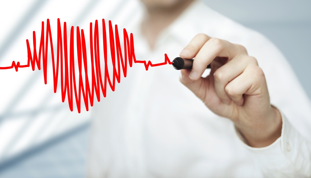 Heart and chart heartbeat