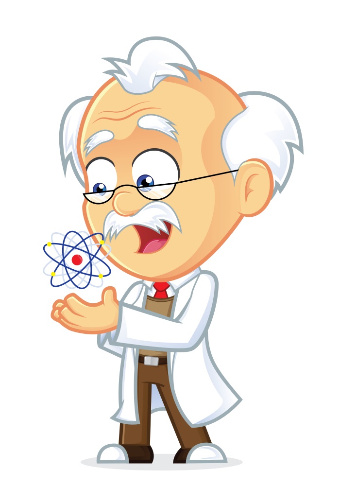 Professor with an Atom