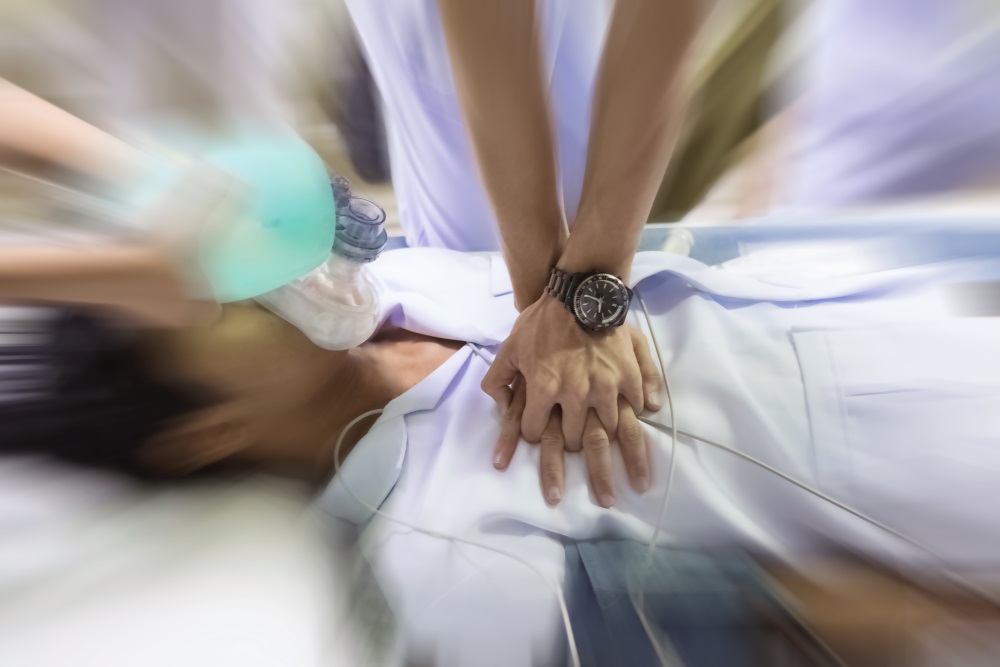 Medical team resuscitate a patient in a hospital